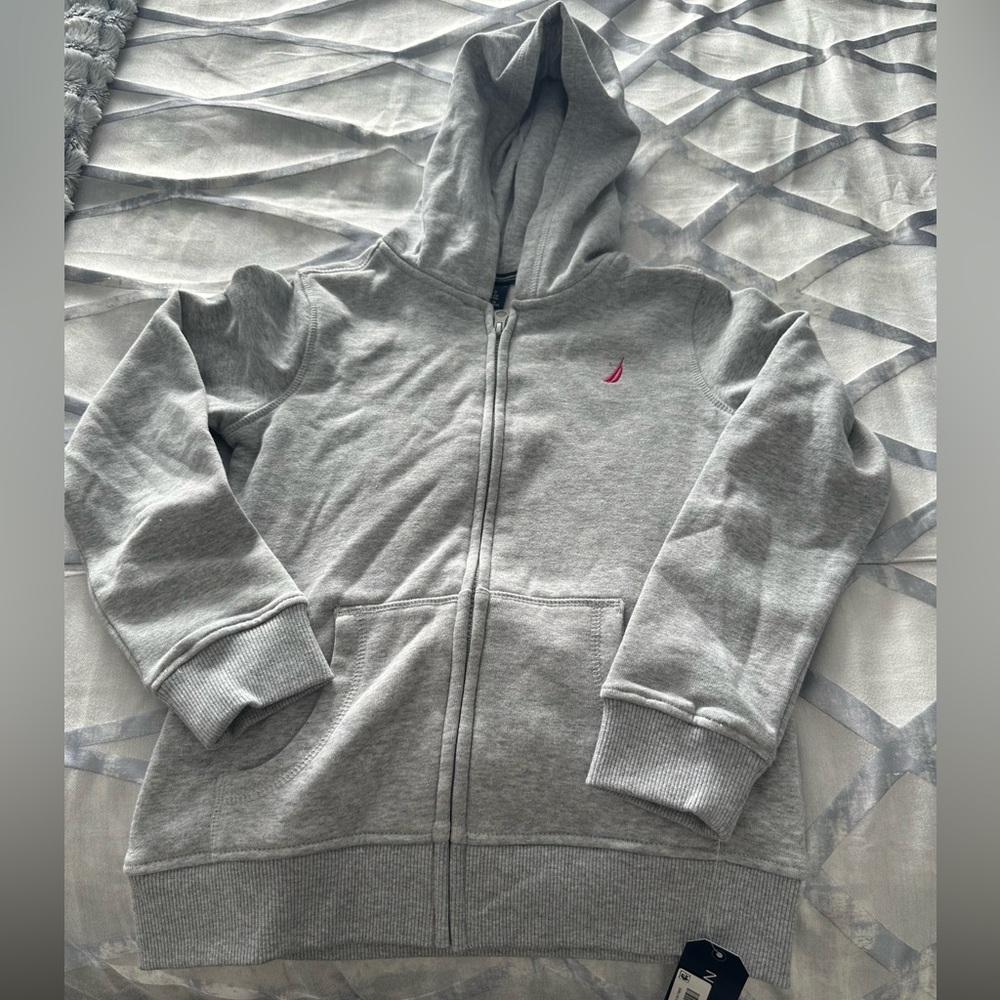 Nautica Kids Grey Hoodie, Size: M (8/10)